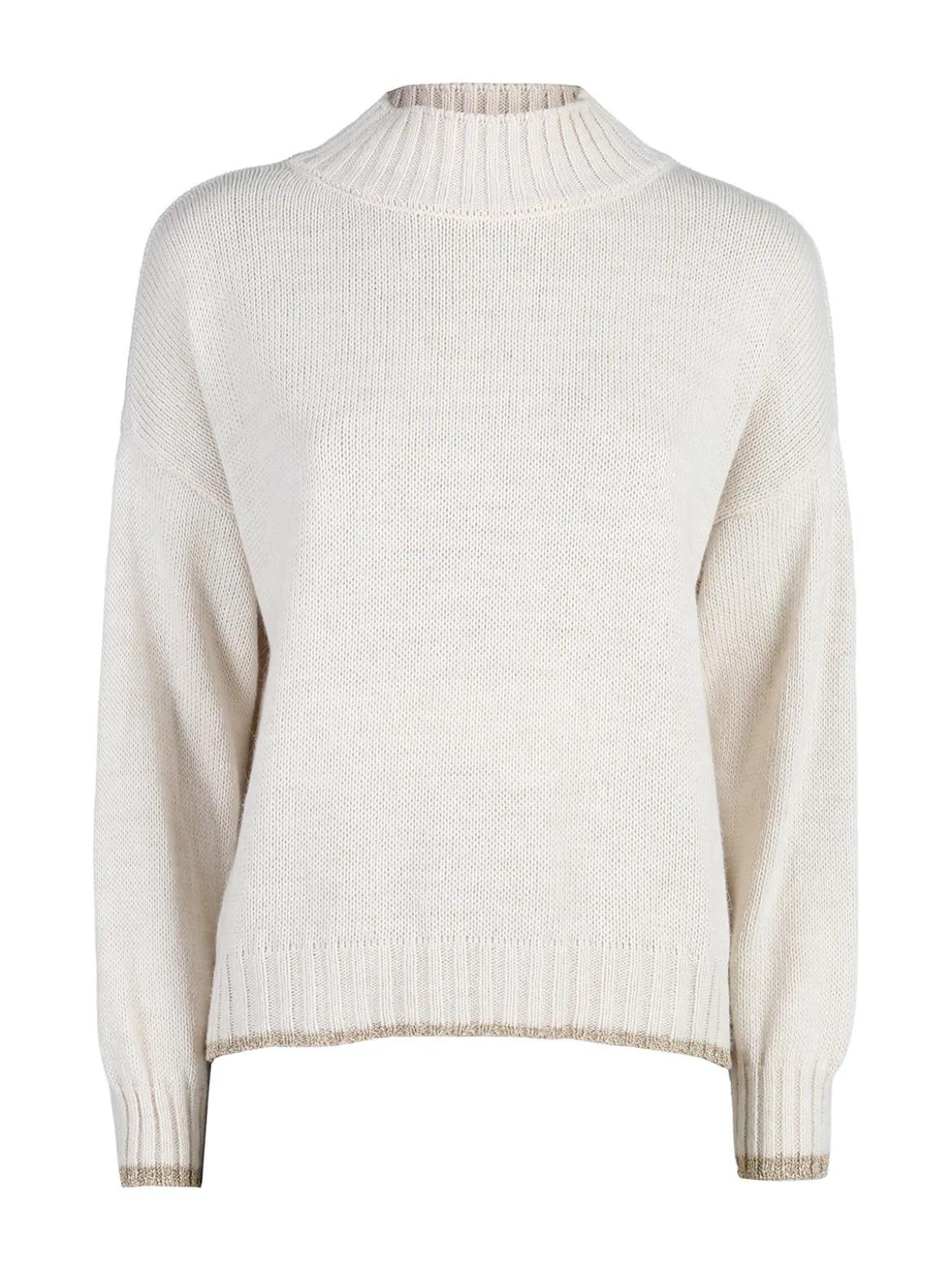 Firenze Maglione donna con dettagli lurex - panna