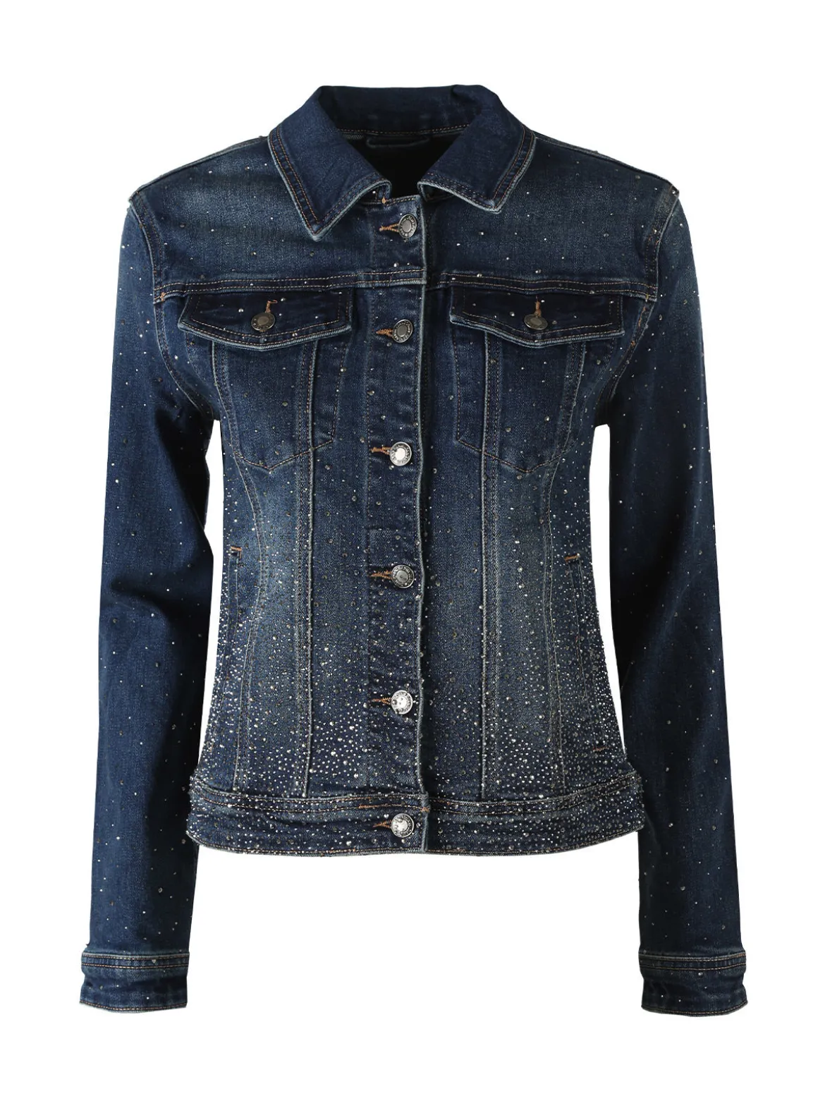 Flex Moda Giacca in jeans da donna con borchie - jeans