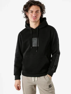 Flex Style Felpa da uomo con cappuccio - nero