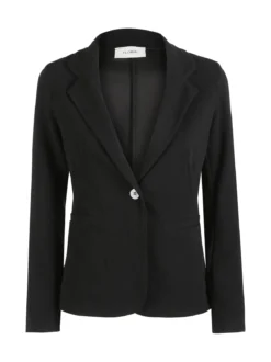 Floria Blazer donna a costine monobottone - nero