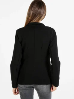 Floria Blazer donna a costine monobottone - nero