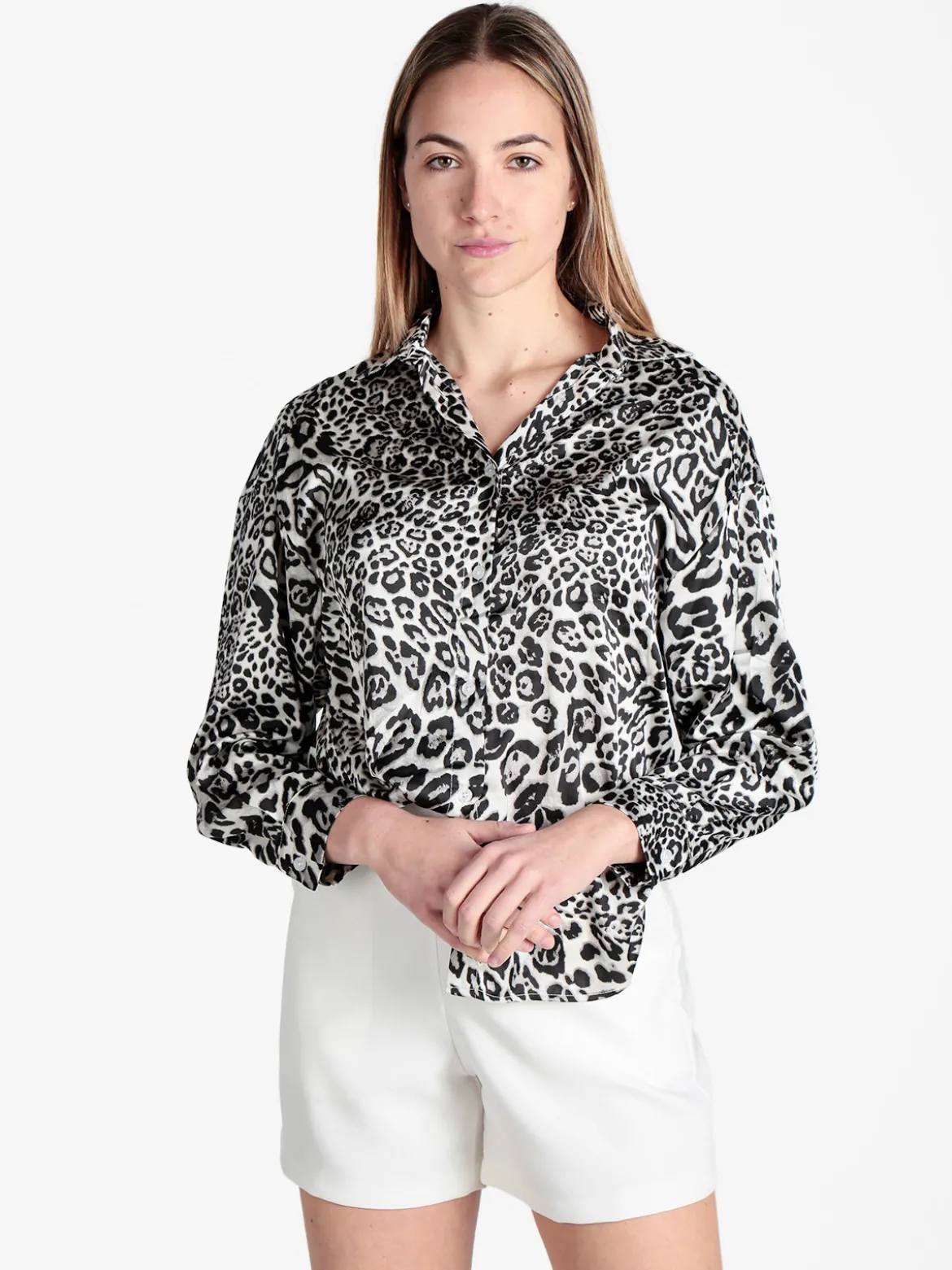 Forget Me Not Camicia donna animalier a maniche lunghe