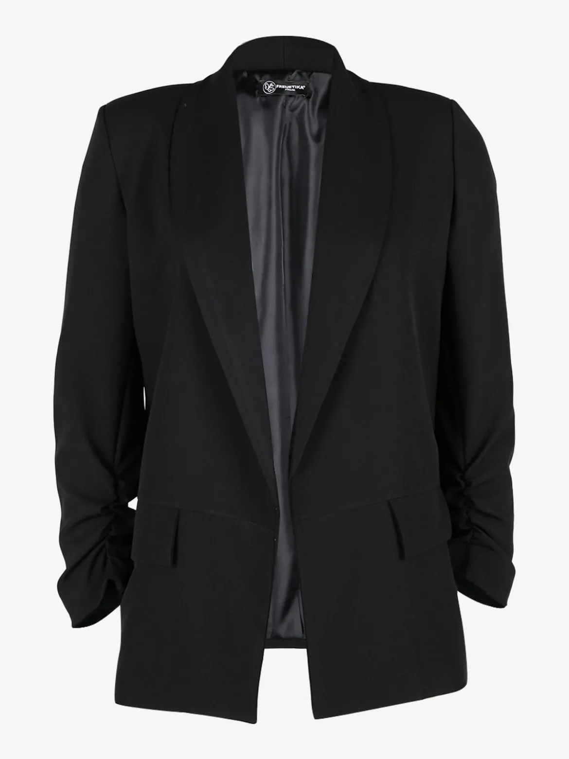 Frenetika Blazer donna aperto con maniche arricciate