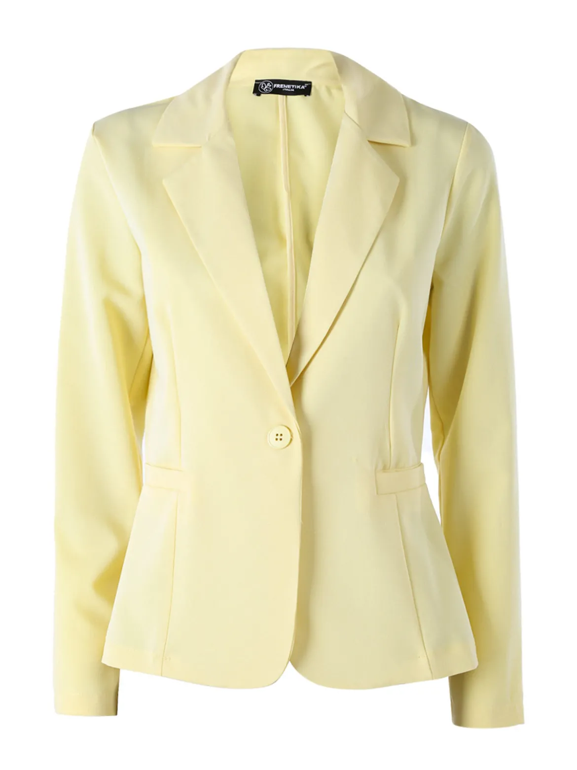 Frenetika Blazer donna con bottone - giallo