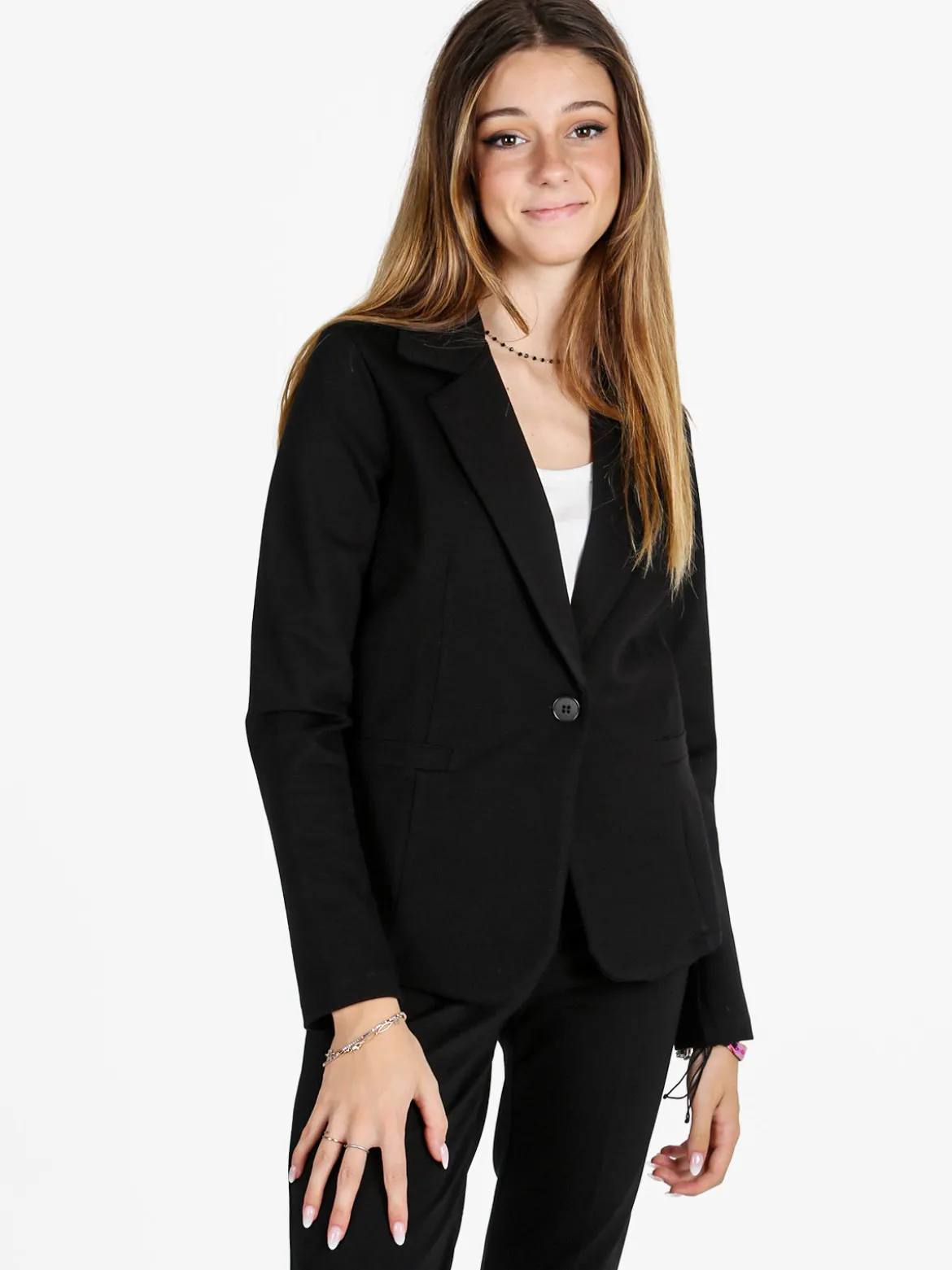 Frenetika Blazer donna monobottone - nero