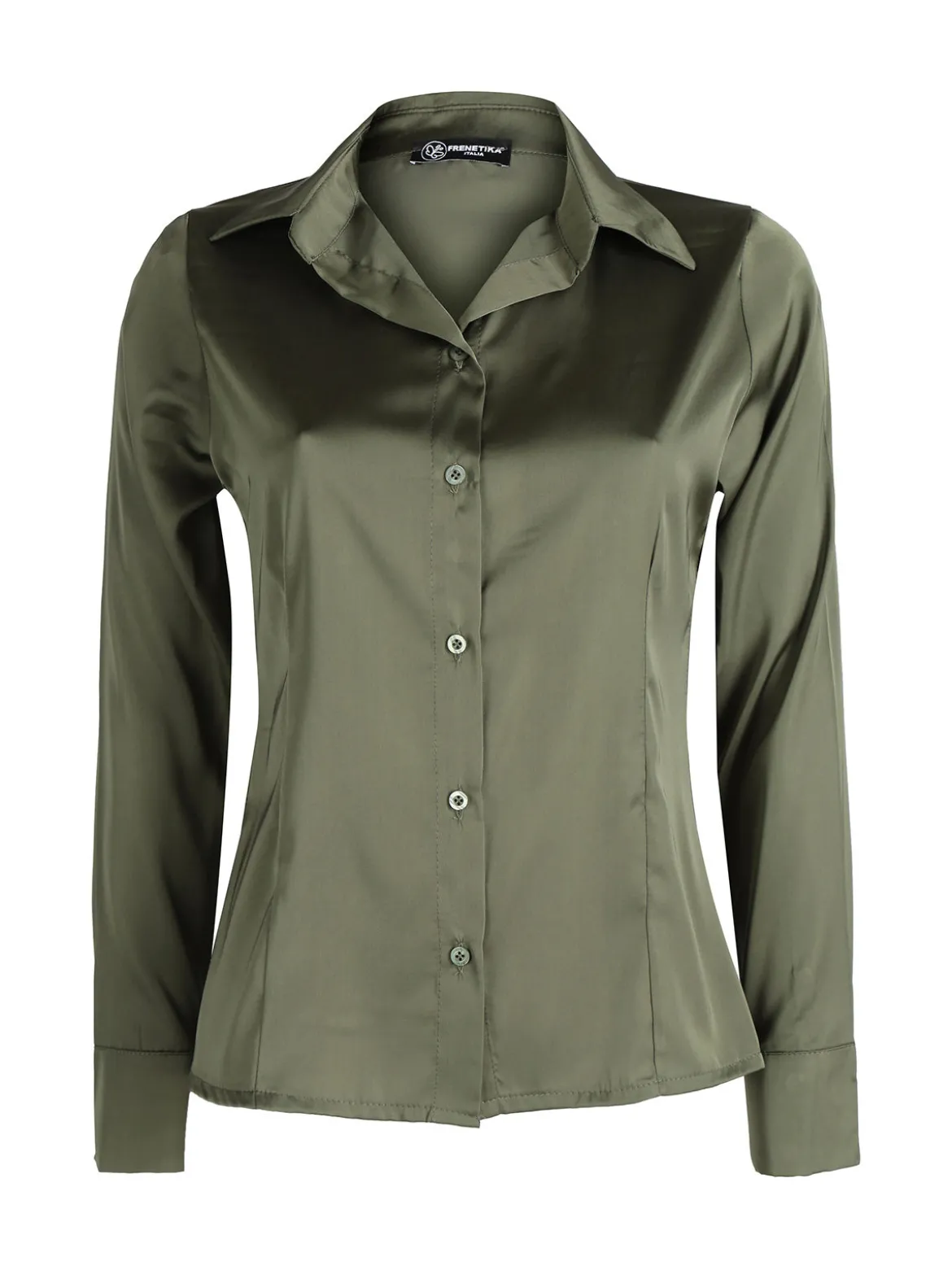 Frenetika Camicia donna effetto seta a maniche lunghe