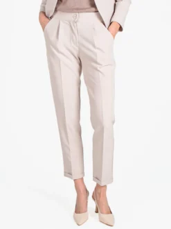 Frenetika Pantaloni classici da donna con risvolto