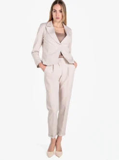 Frenetika Pantaloni classici da donna con risvolto
