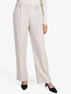 Frenetika Pantaloni donna classici a gamba larga - beige