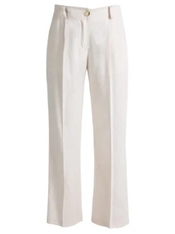 Frenetika Pantaloni donna in misto lino a gamba dritta