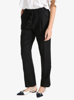 Frenetika Pantaloni donna in misto lino con cintura