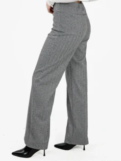 Frenetika Pantaloni donna spigati a vita alta - grigio