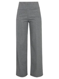 Frenetika Pantaloni donna spigati a vita alta - grigio