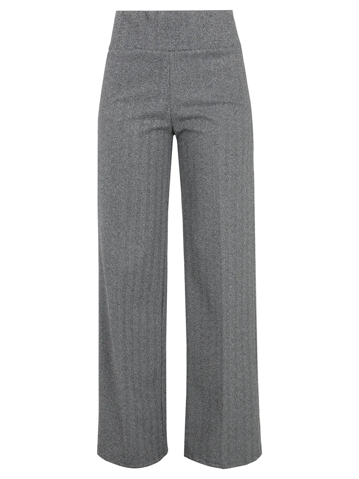 Frenetika Pantaloni donna spigati a vita alta - grigio