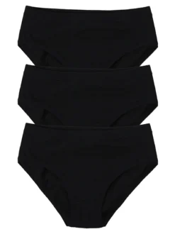 Garda Confezione da 3 slip midi in cotone bielastico - nero
