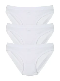 Garda Confezione da 3 slip mini da donna in cotone bielastico - bianco