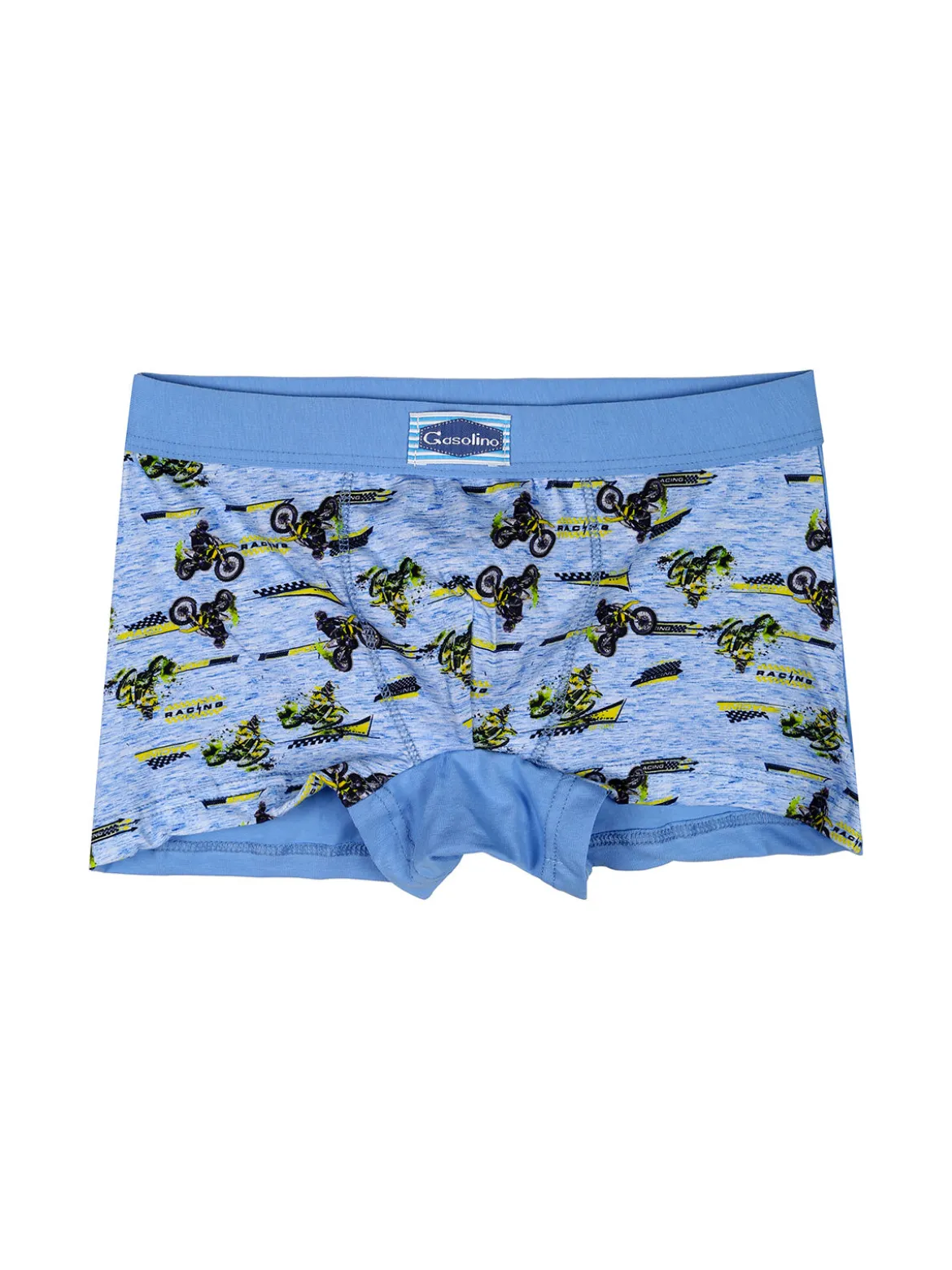 Gasolino Boxer da bambino in cotone con stampe - azzurro