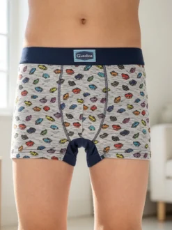 Gasolino Boxer in cotone da bambino con stampe