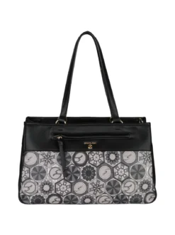 Gattinoni Borsa donna in ecopelle con doppi manici - nero