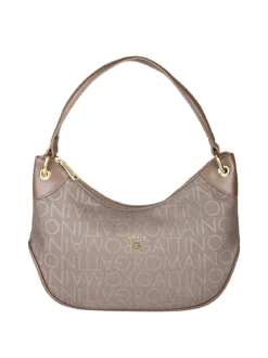 Gattinoni Borsetta donna mezza lunga con logo - taupe