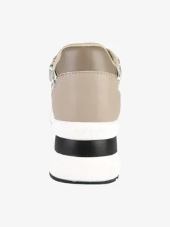 Gattinoni Sneakers donna stringate con zeppa - taupe