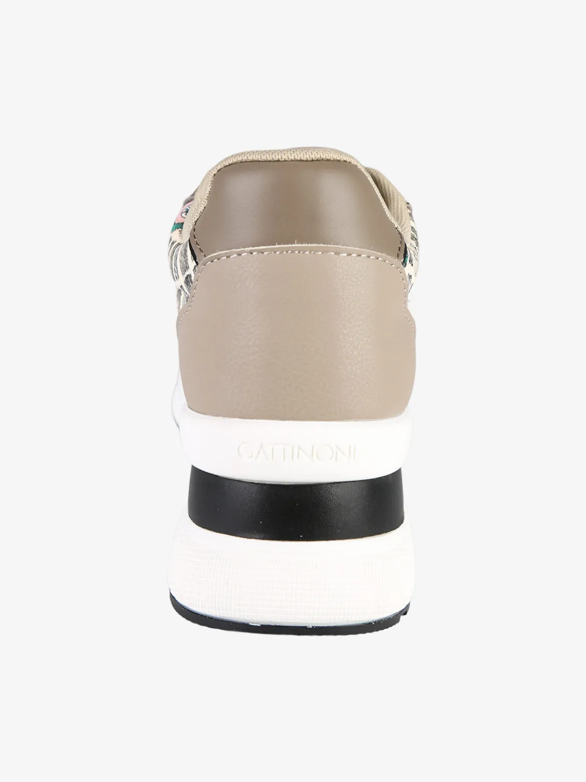 Gattinoni Sneakers donna stringate con zeppa - taupe