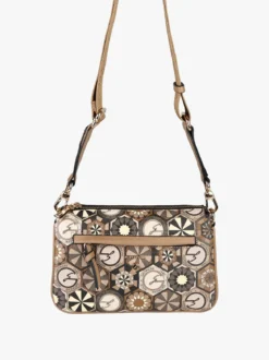Gattinoni Tracolla donna multitasche con stampe - taupe