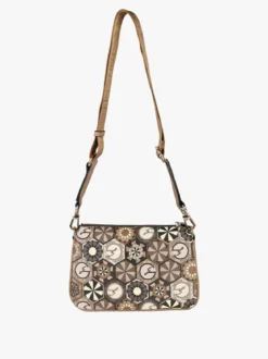 Gattinoni Tracolla donna multitasche con stampe - taupe