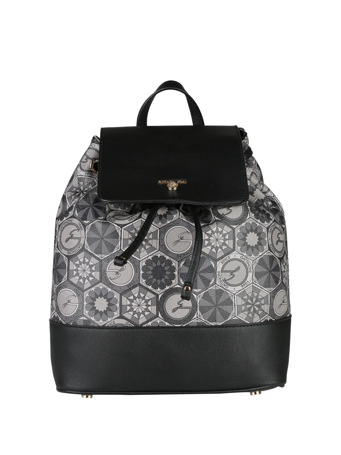 Gattinoni Zaino donna con stampe geometriche e patta