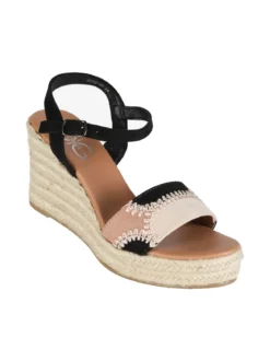 Gavi Sandali donna con zeppa in corda e plateau