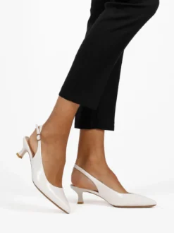 Gavi Slingback donna in vernice con tacco a rocchetto