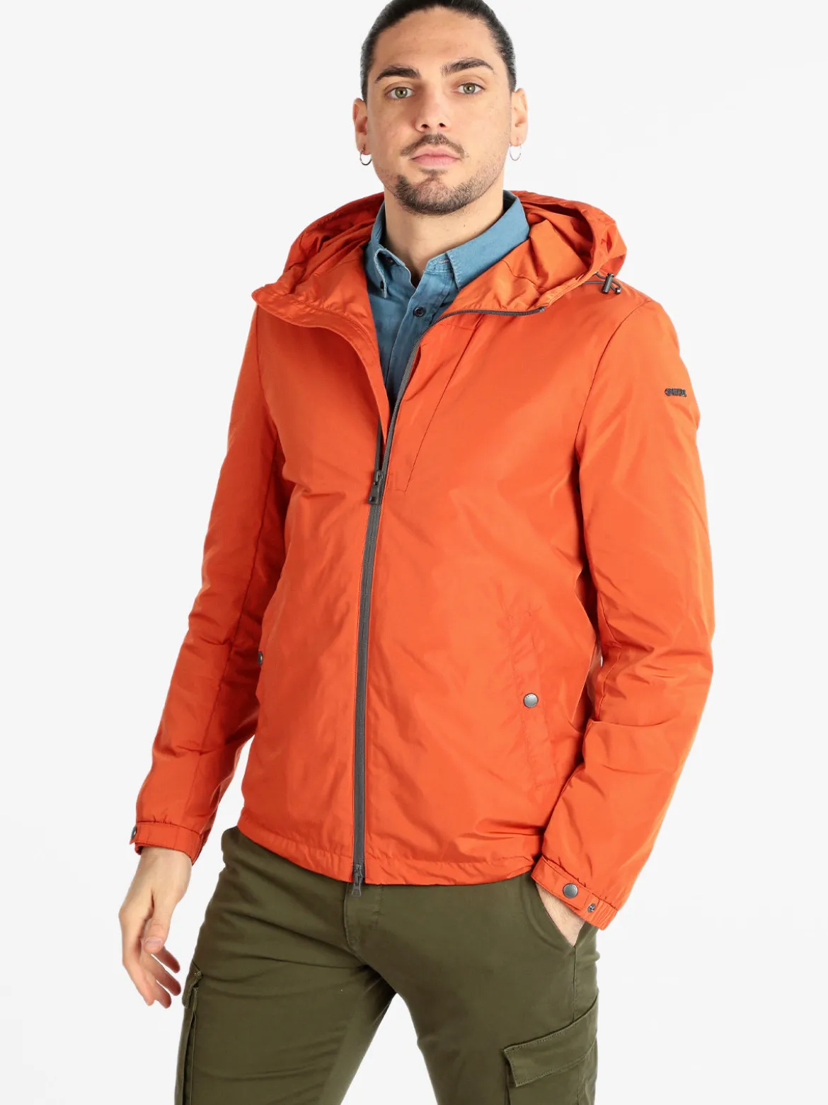 Geox F5241 Giacca leggera da uomo con cappuccio