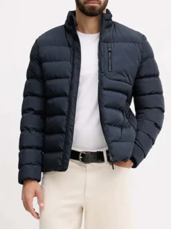 Geox SNAKE Giubbotto imbottito da uomo con zip - blu scuro
