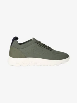 Geox SPHERICA Sneakers uomo stringate in maglia - verde scuro