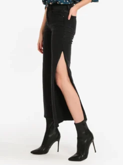 Ghiaccio&Limone Jeans nero push up con spacchi profondi laterali