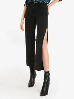 Ghiaccio&Limone Jeans nero push up con spacchi profondi laterali