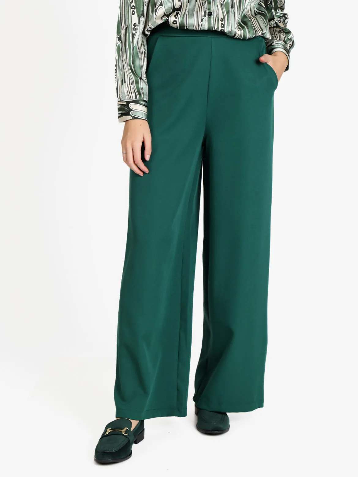 Ghisleri Pantaloni donna ampi a vita alta