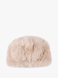 Gian Marco Venturi Cappello donna in ecopelliccia con interno in pile - beige
