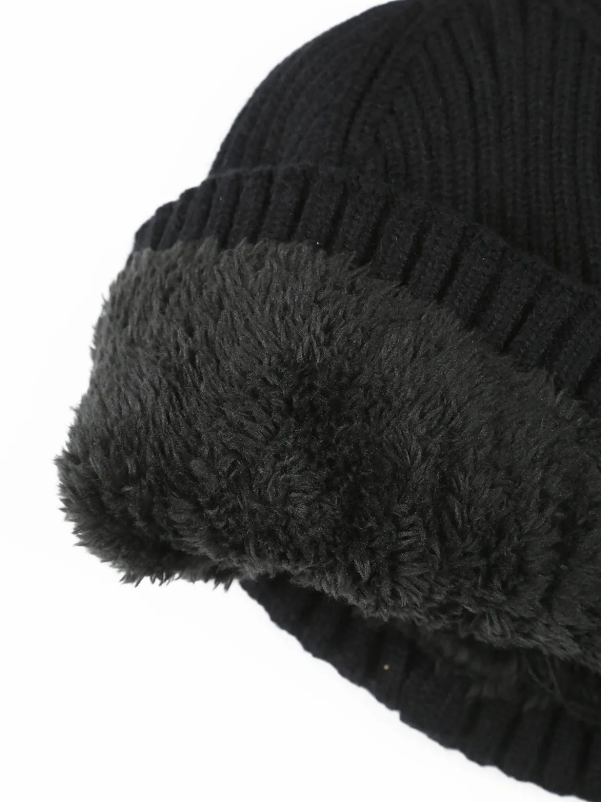 Gian Marco Venturi Cappello in maglia con risvolto - nero