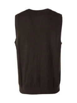 Gian Marco Venturi Gilet da uomo in maglia misto lana con bottoni - marrone