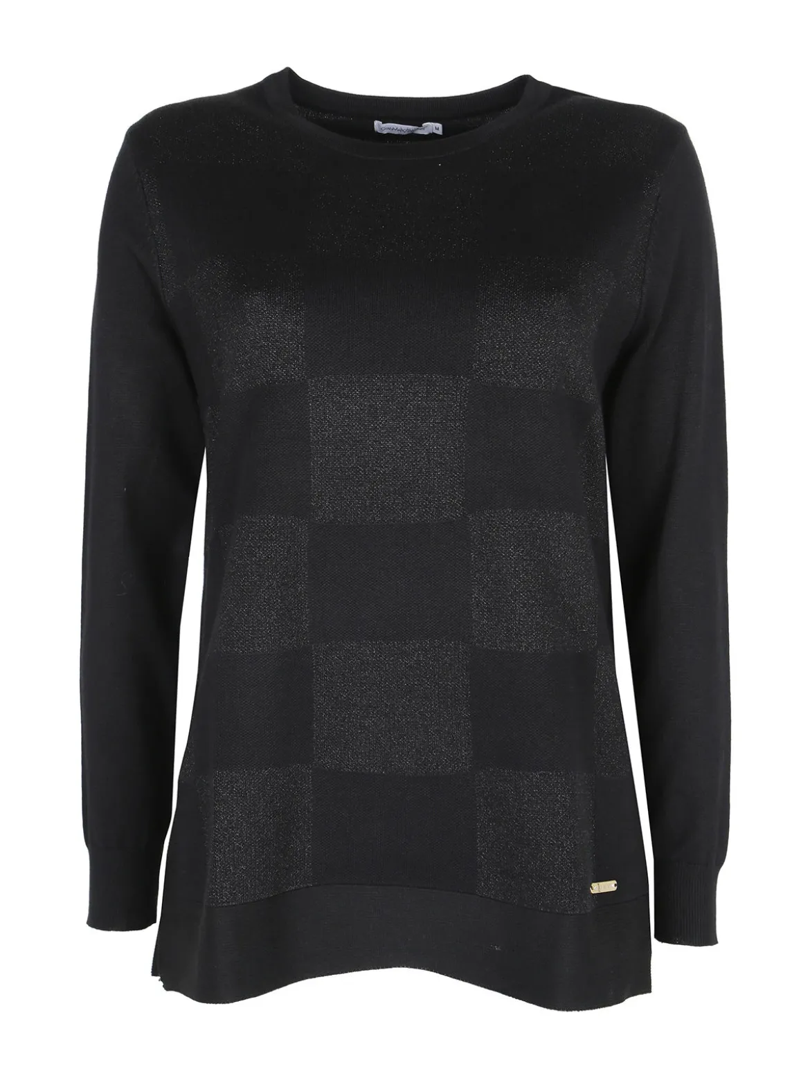 Gian Marco Venturi Pullover donna a scacchi in lurex