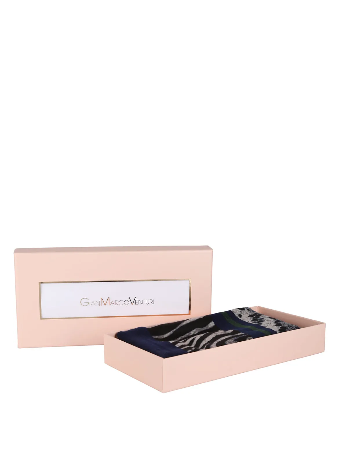Gian Marco Venturi Sciarpa donna animalier - blu scuro