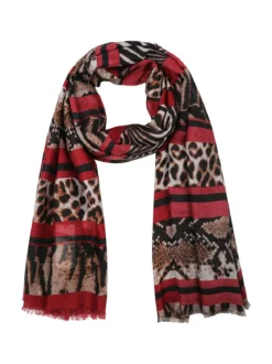 Gian Marco Venturi Sciarpa donna animalier - rosso