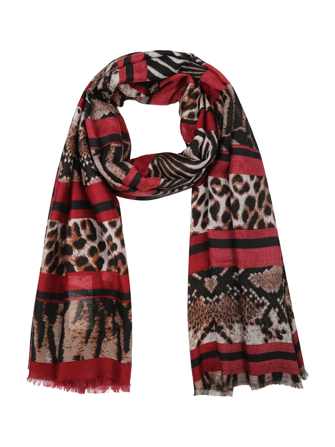 Gian Marco Venturi Sciarpa donna animalier - rosso