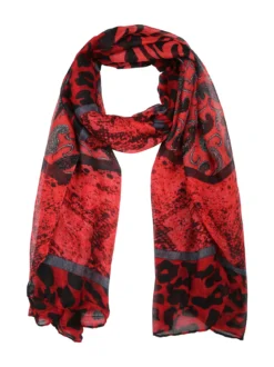 Gian Marco Venturi Sciarpa donna leggera con stampe - rosso