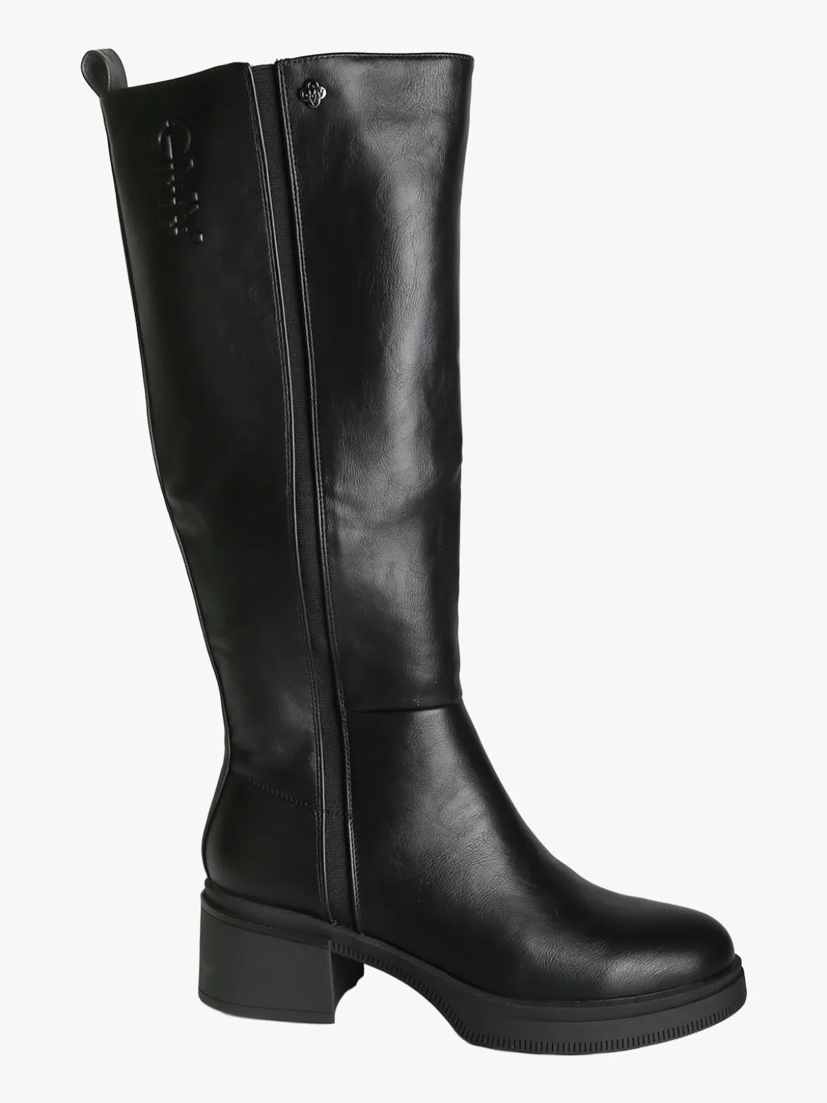 Gian Marco Venturi Stivali donna chunky con zip - nero