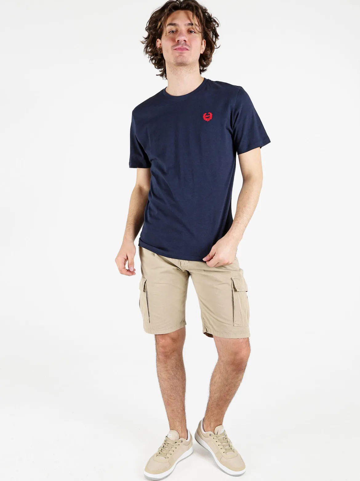 Gian Marco Venturi T-shirt girocollo da uomo in cotone