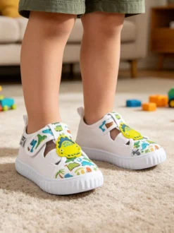 Giardino D'Oro Sandali chiusi da bambino con cinturino a strappo - bianco