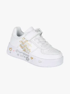 Giardino D'Oro Sneakers da bambina con cinturino a strappo - bianco