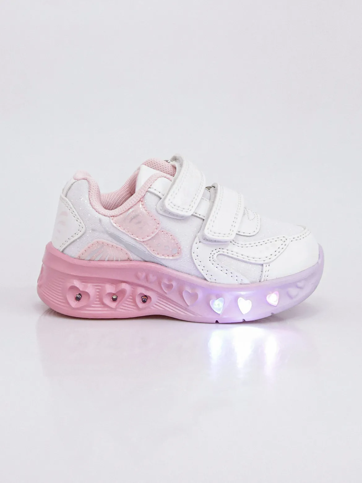 Giardino D'Oro Sneakers da bambina con luci e strappi - bianco